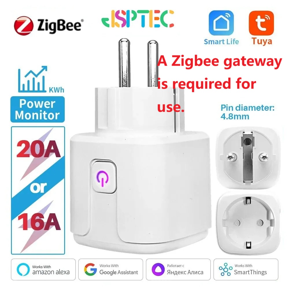 Smart Plug Zigbee 16A - Tuya Smart Plug Zigbee EU 16A/20A