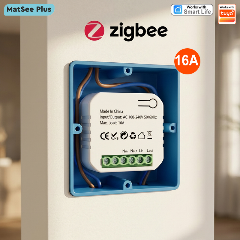 Smart Plug Zigbee 16A - Modul Relay Sakelar ZigBee Smart Life