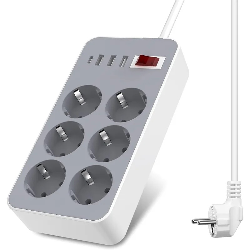 Smart Power Strip 4 Outlet Usb - Stopkontak 10 in 1 dengan colokan