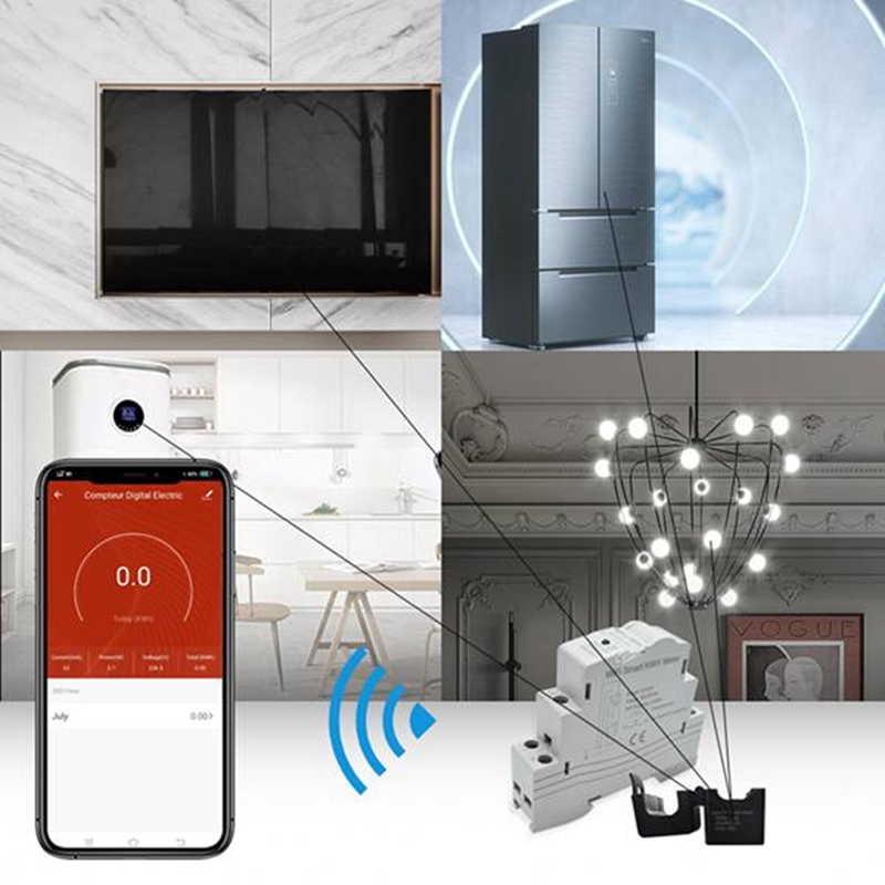 Tuya pengukur KWH listrik Wifi - Energy Meter Din Rail Wifi ulasan dan harga