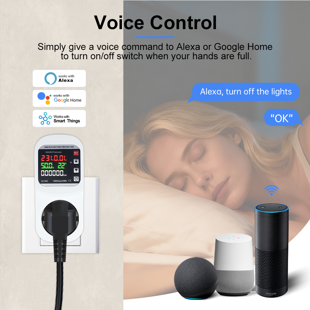 MANHOT Smart Plug 16A EU denga - Smart Plug Surge Protector ulasan dan harga