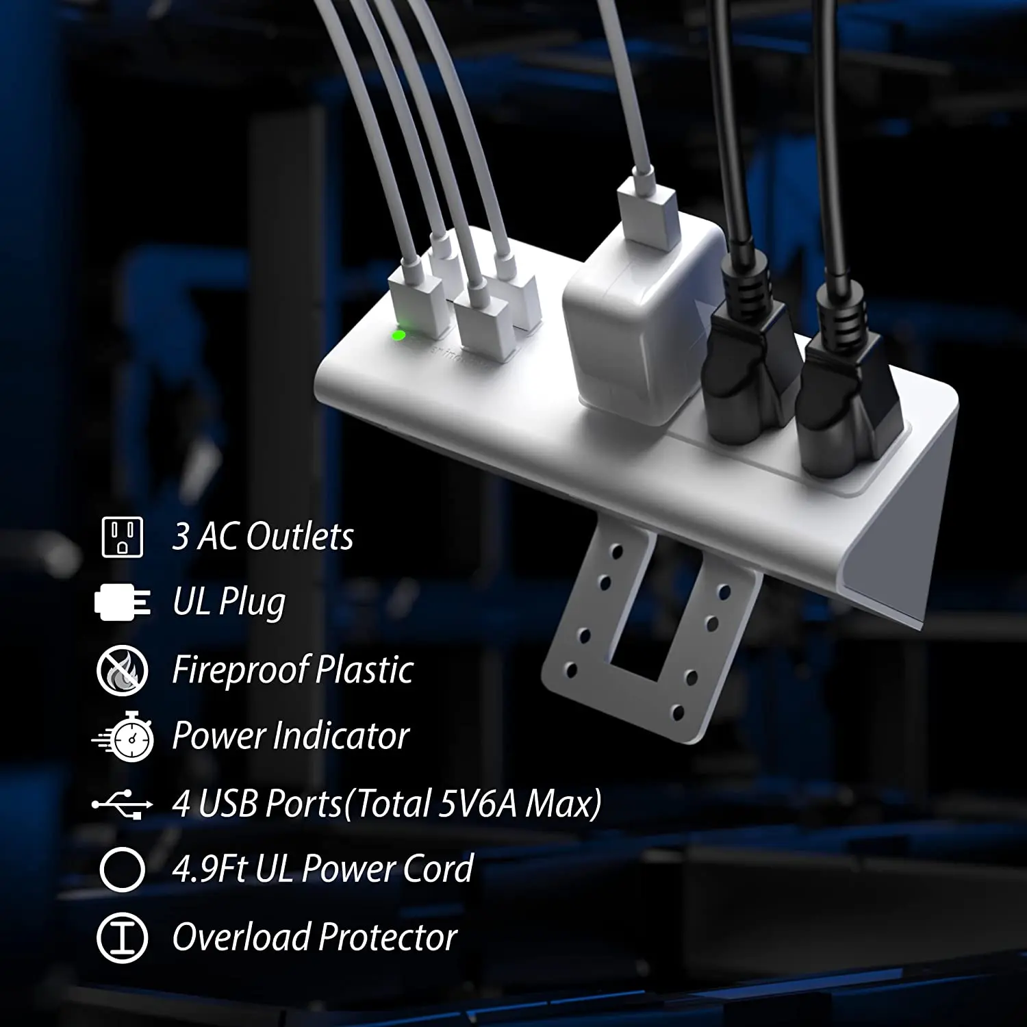 Power Bar Meja dengan PD 20W U - Smart Power Strip 4 Outlet Usb ulasan dan harga
