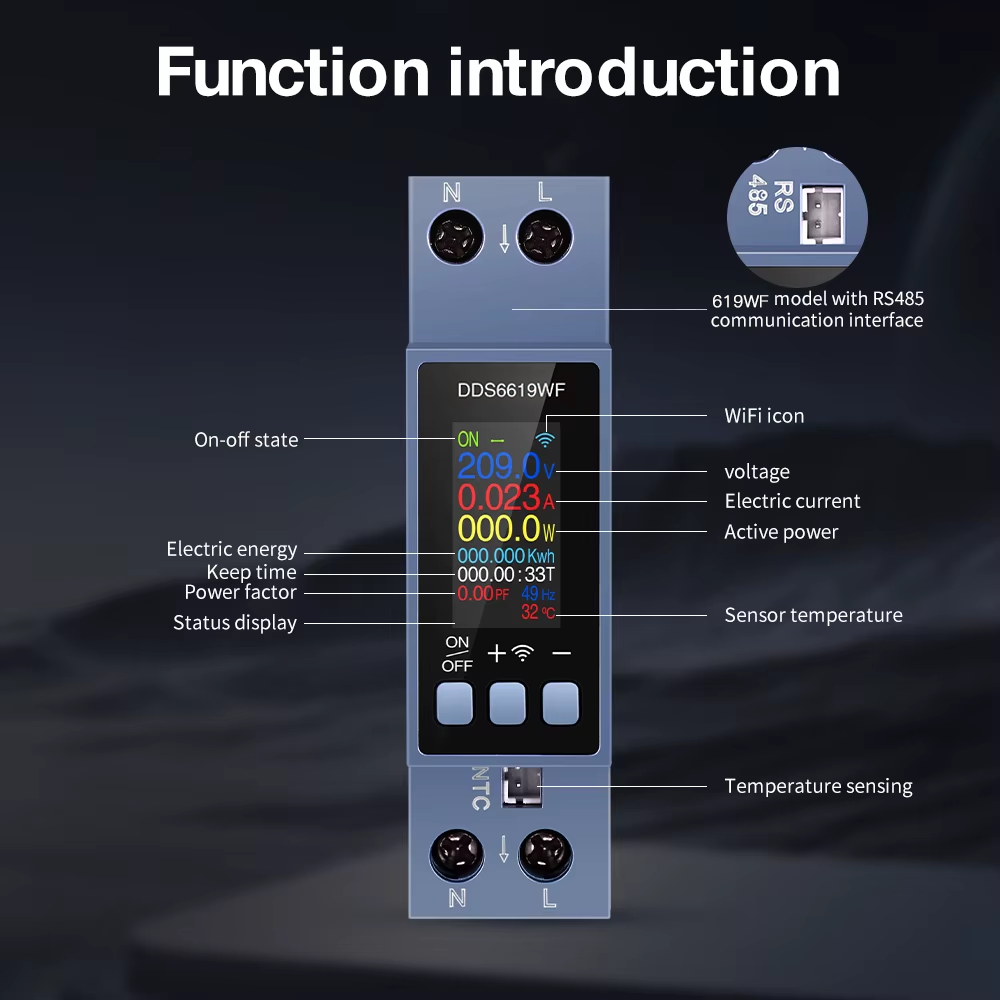 Meteran Daya 8 in 1 WiFi Tuya  - Energy Meter Din Rail Wifi ulasan dan harga