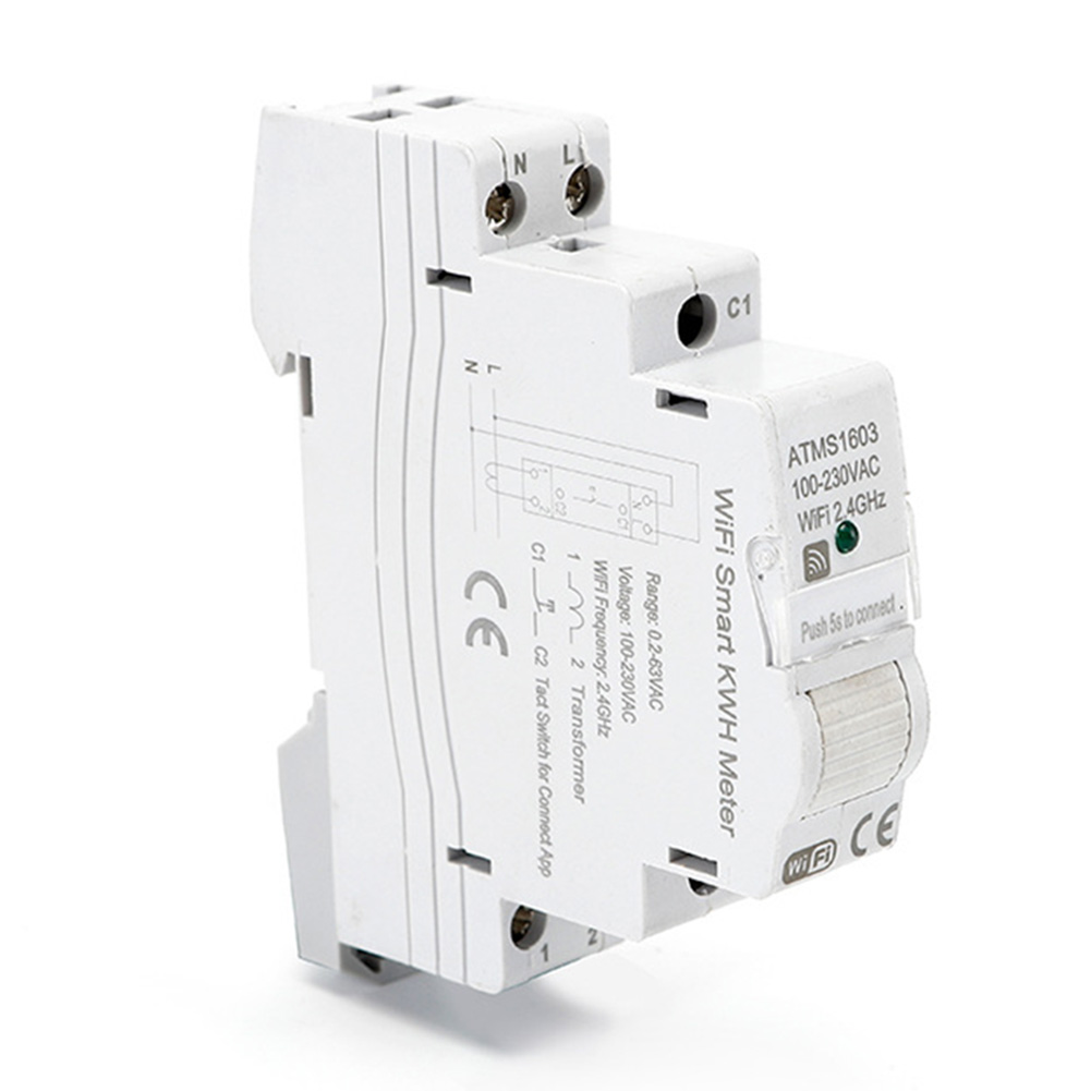 A72Z 1 PCS ATMS1603 Tuya Meter - Energy Meter Din Rail Wifi ulasan dan harga