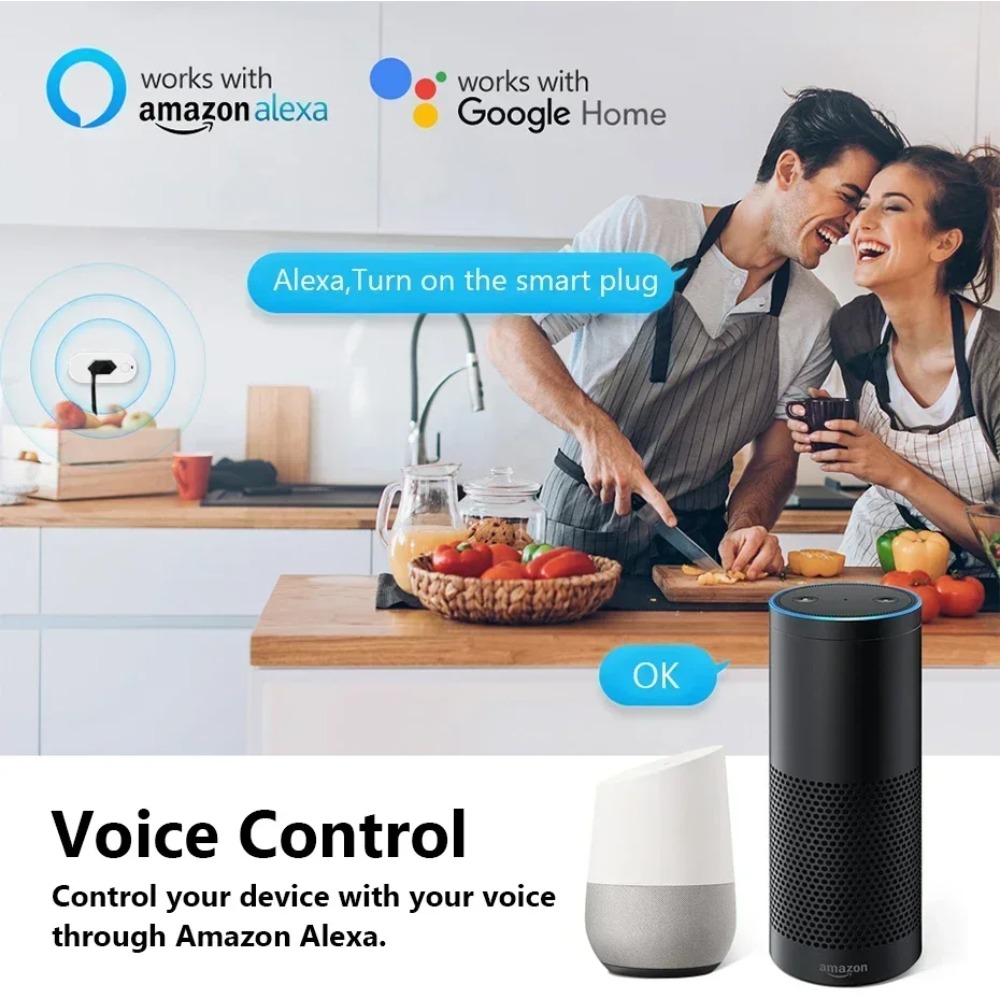 UNKAS Bekerja dengan Tuya Braz - Smart Plug Energy Monitoring Wifi ulasan dan harga