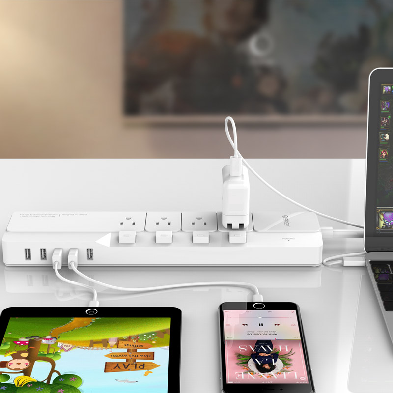 ORICO 4AC Outlet 5 Strip Daya  - Smart Power Strip 4 Outlet Usb ulasan dan harga