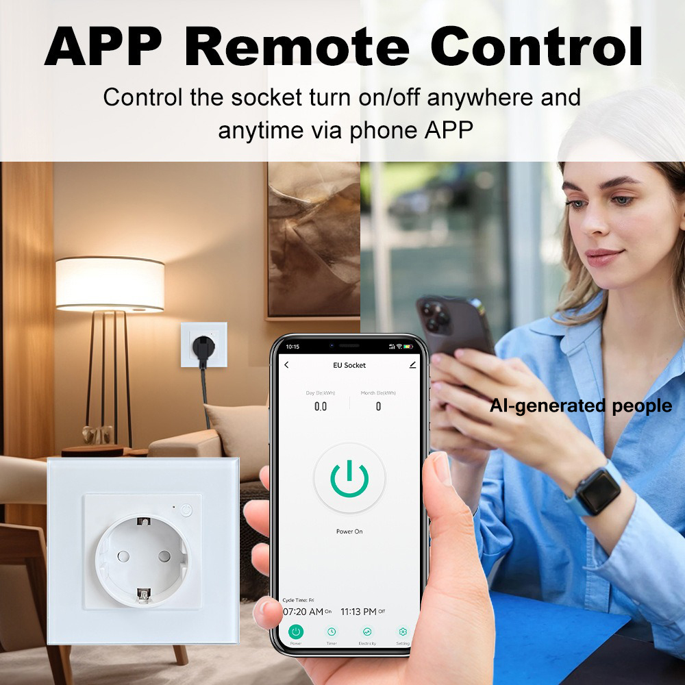 Stop Kontak Dinding Cerdas WiF - Smart Socket 16A Tuya App ulasan dan harga