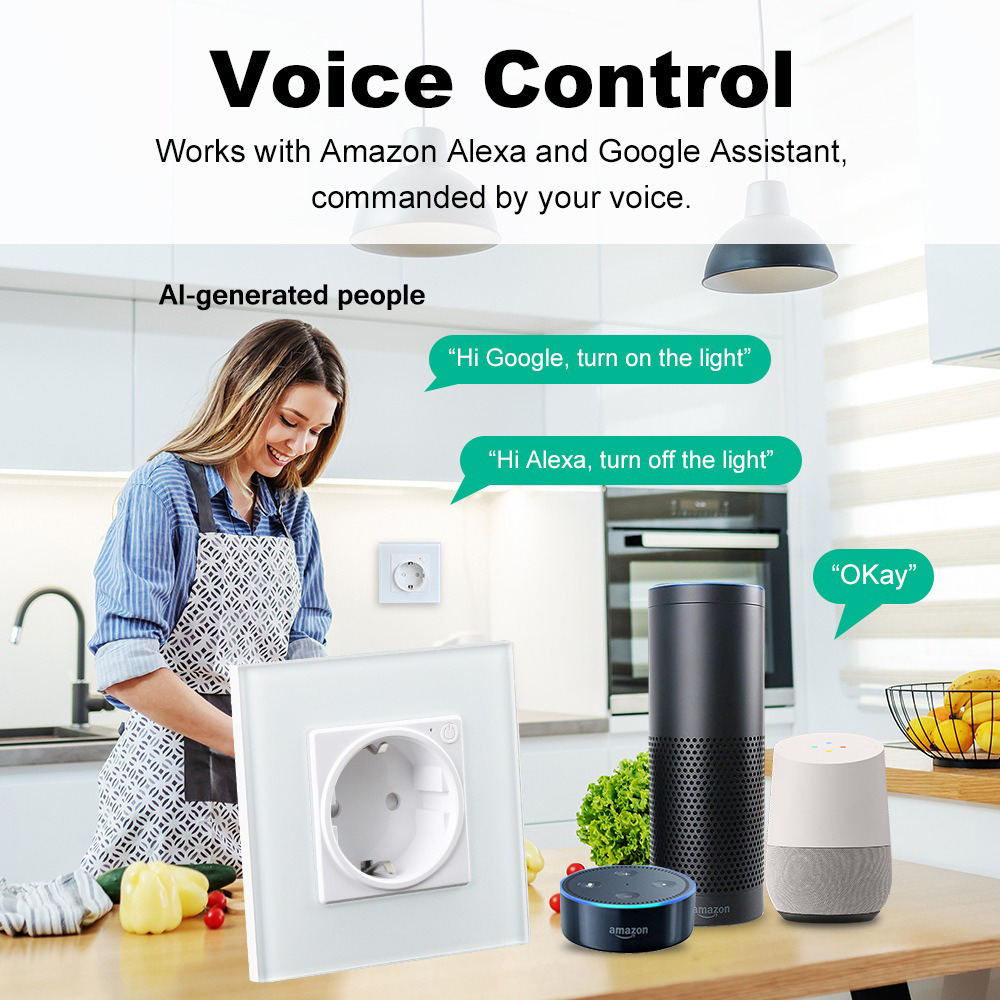 Stop Kontak Dinding Cerdas WiF - Smart Socket 16A Tuya App ulasan dan harga