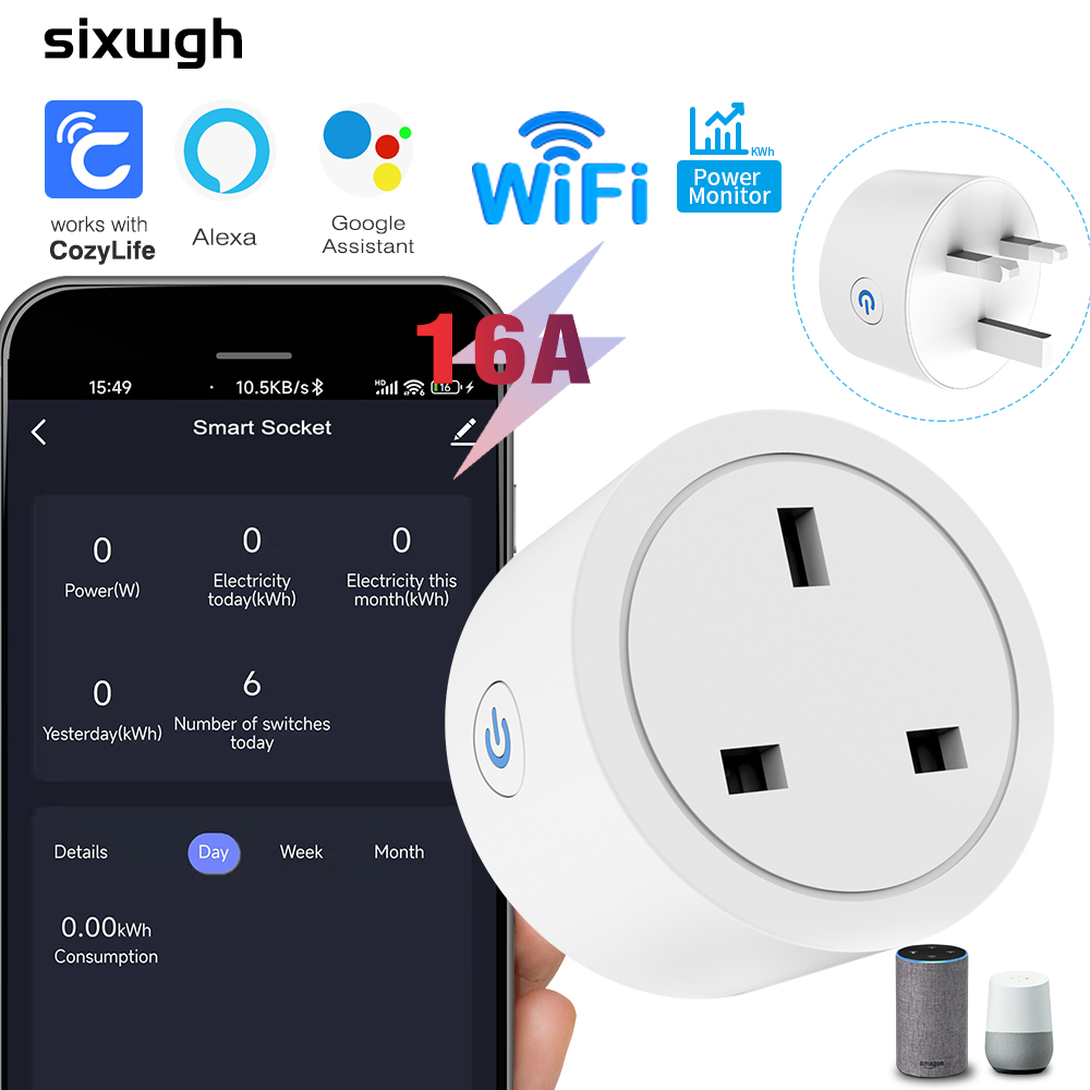 Soket WiFi Pintar 16A Colokan  - Smart Plug Energy Monitoring Wifi ulasan dan harga