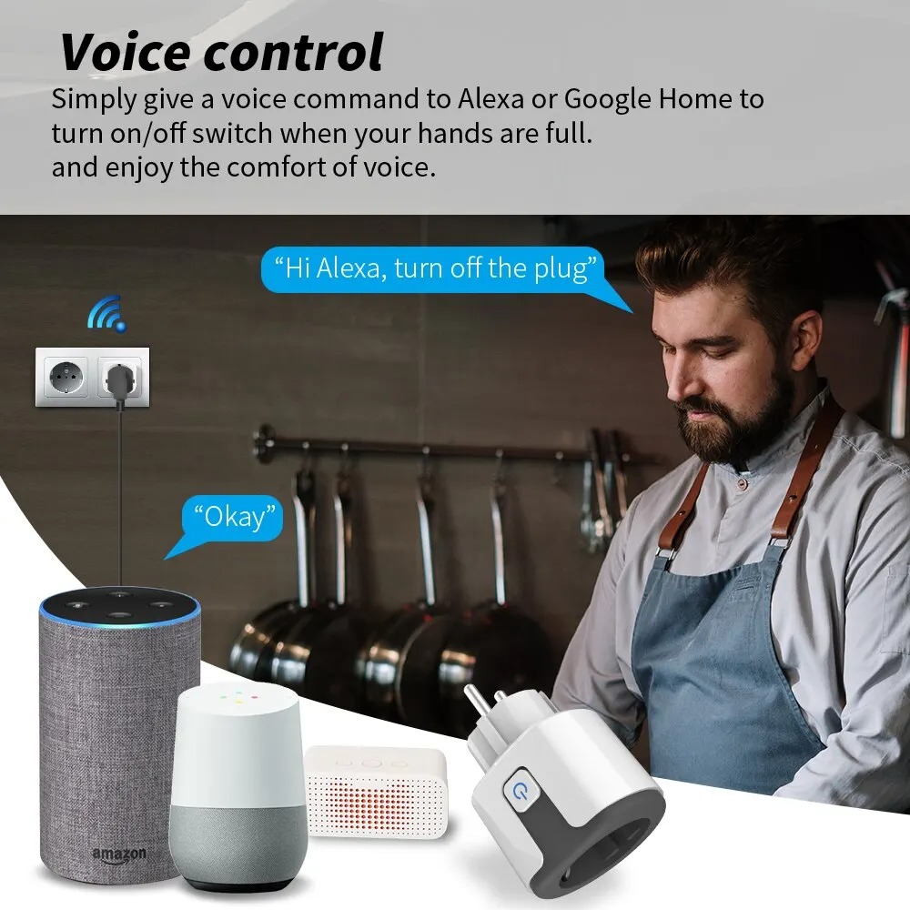 Stop Kontak Pintar WiFi EU, Be - Smart Plug Energy Monitoring Wifi ulasan dan harga