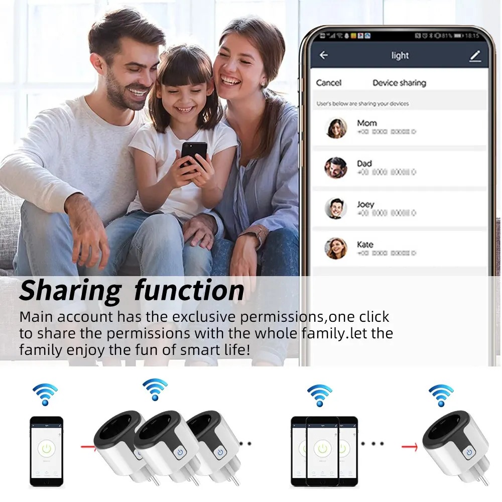 Stop Kontak Pintar WiFi EU, Be - Smart Plug Energy Monitoring Wifi ulasan dan harga