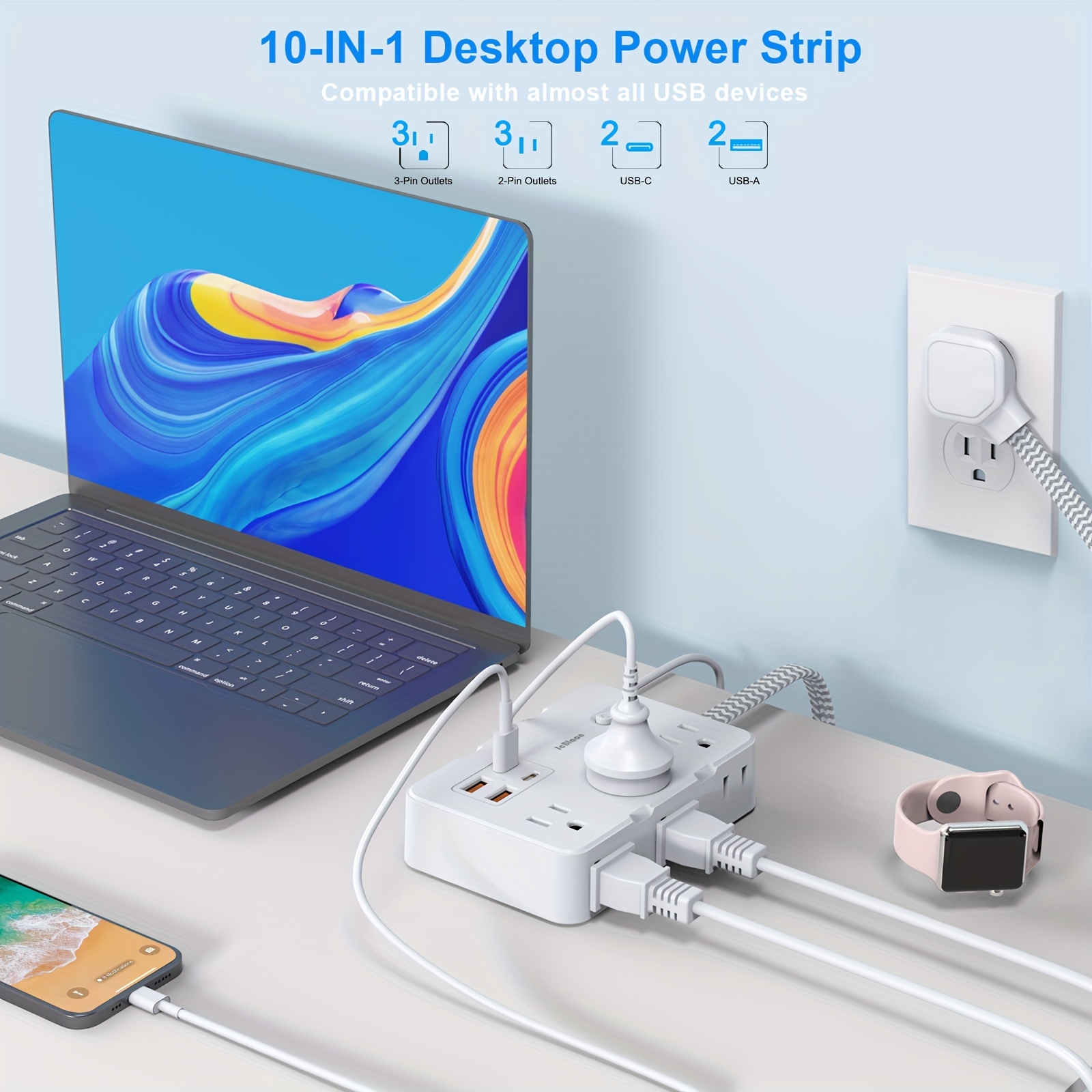 US Plug AC Outlet Strip daya M - Smart Power Strip 4 Outlet Usb ulasan dan harga