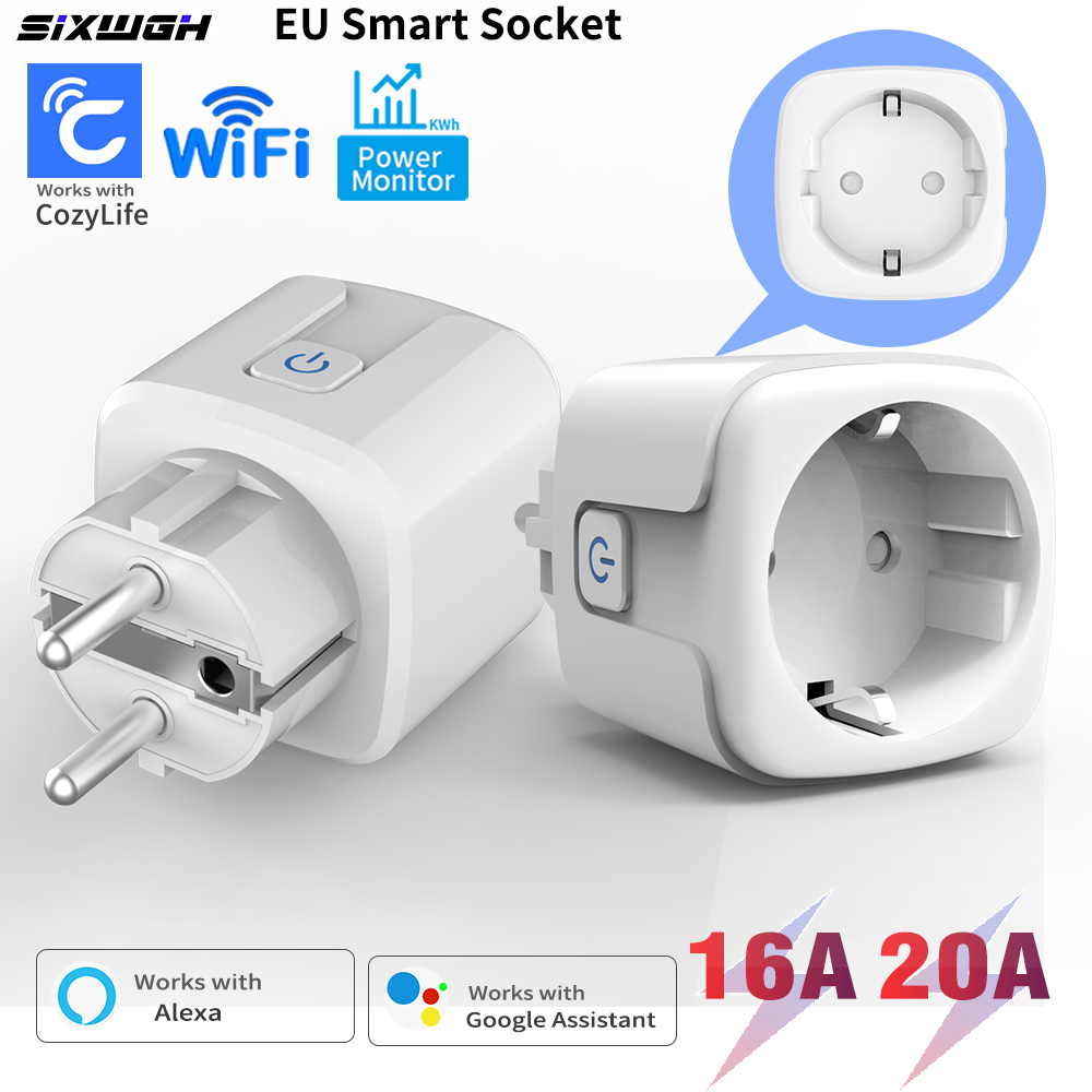 Soket Pintar WiFi 20A/16A EU F - Smart Socket With Timer Countdown ulasan dan harga