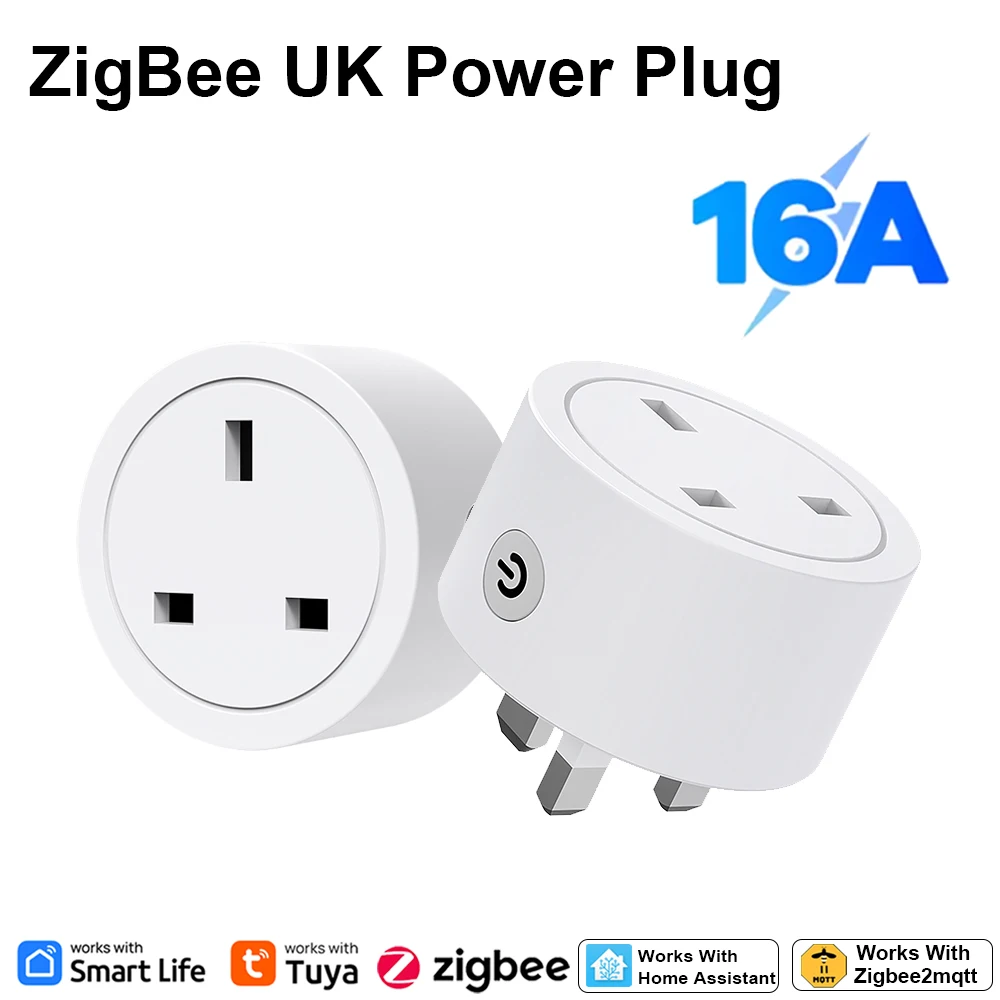 Zigbee Smart Plug 16A Soket UK - Smart Socket 16A Tuya App ulasan dan harga