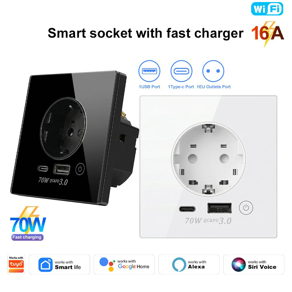 Stop Kontak Dinding Pintar WiF - Smart Socket 16A Tuya App ulasan dan harga