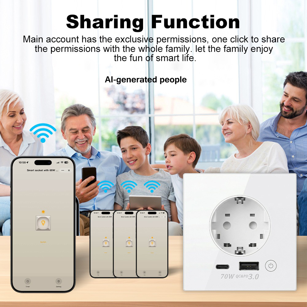 Stop Kontak Dinding Pintar WiF - Smart Socket 16A Tuya App ulasan dan harga
