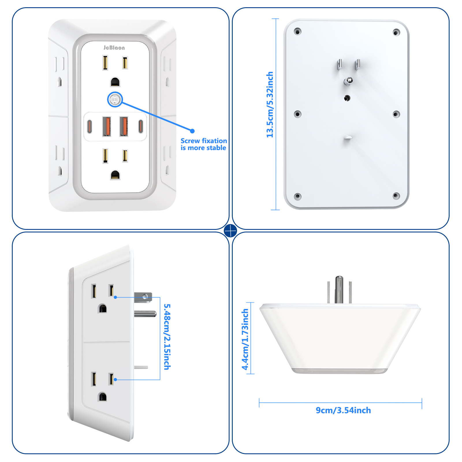 Stop Kontak Dinding 6 Lubang,  - Smart Plug Surge Protector ulasan dan harga