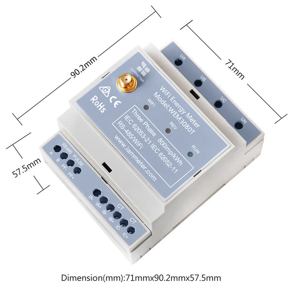 Meter Energi 3 Fasa Bidirectio - Energy Meter Din Rail Wifi ulasan dan harga