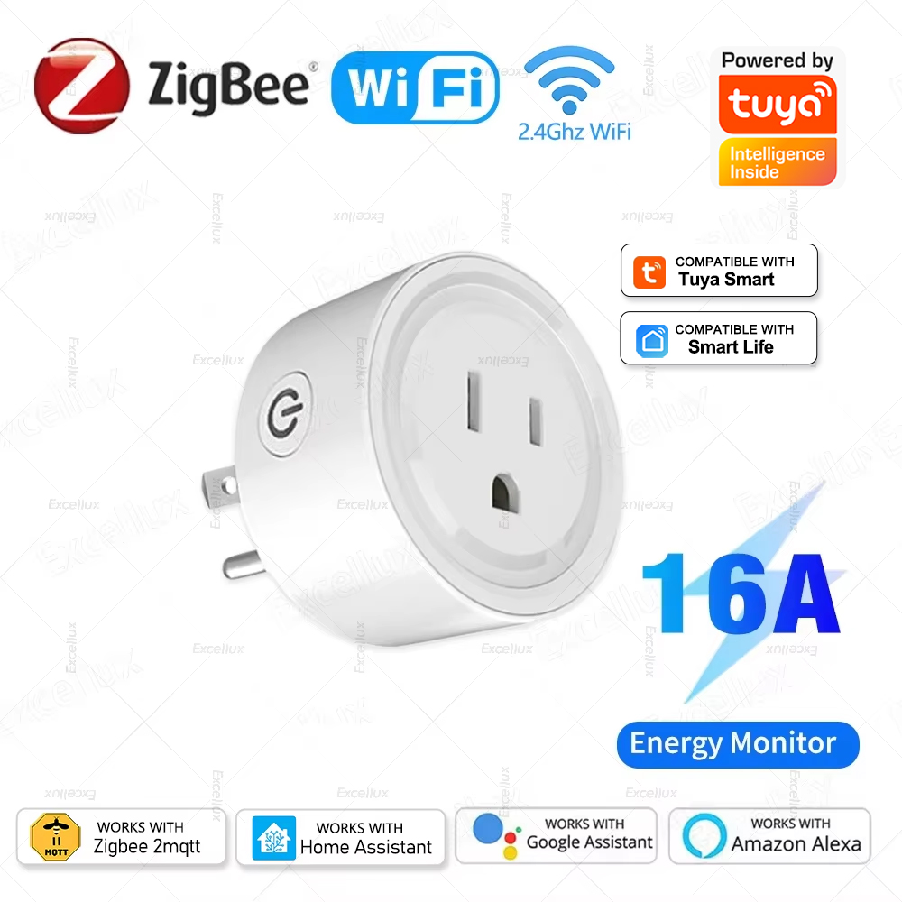 Soket Pintar Tuya WiFi Atau Zi - Smart Plug Zigbee 16A ulasan dan harga