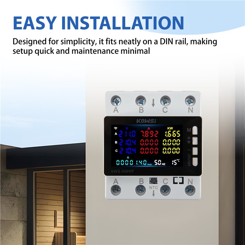 KOWSI Smart Tuya Wifi AC 85-29 - Energy Meter Din Rail Wifi ulasan dan harga
