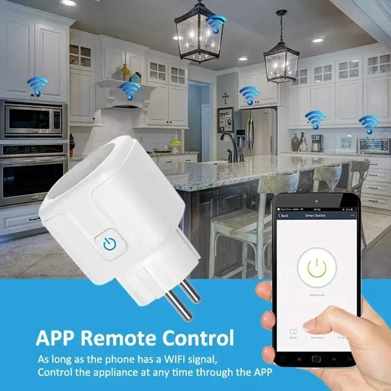 WiFi Smart Plug EU 16/20A Soke - Smart Socket 16A Tuya App ulasan dan harga