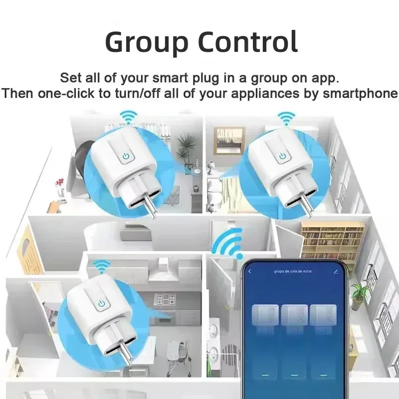 WiFi Smart Plug EU 16/20A Soke - Smart Socket 16A Tuya App ulasan dan harga