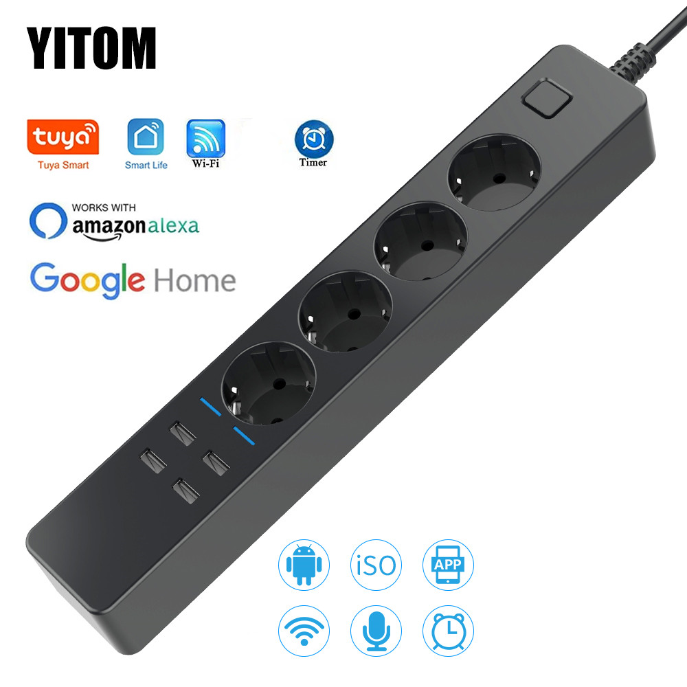 Smart Power Strip Wifi 4 Outle - Smart Power Strip 4 Outlet Usb ulasan dan harga