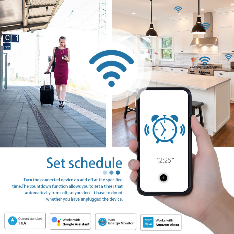 Stop Kontak Pintar WiFi Standa - Smart Socket 16A Tuya App ulasan dan harga