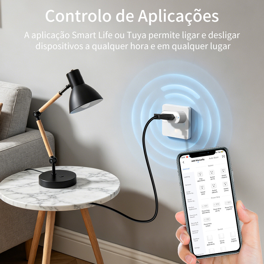 Soket Tuya WiFi Brazil 16A den - Smart Socket 16A Tuya App ulasan dan harga